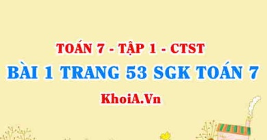Bài 1 trang 53 SGK Toán 7 chân trời sáng tạo tập 1